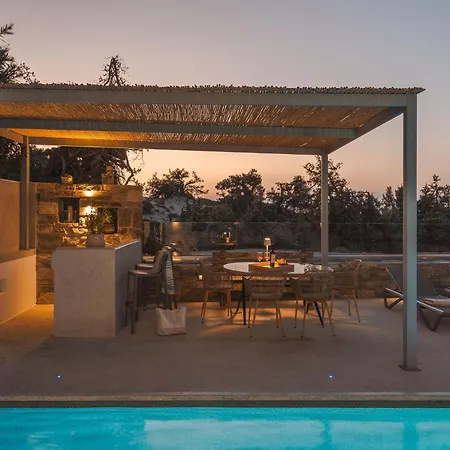 Cedar Forest Oceanfront Villa, 4br Private Pool - Naxos Aliko Beach